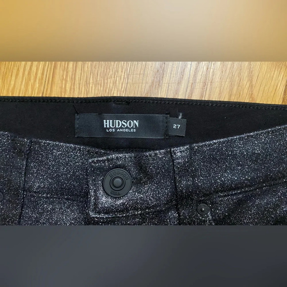 NWT Hudson Barbara High Waist Supreme Skinny Ankle Jeans Sparkle Apollo Size 27 - Picture 4 of 12